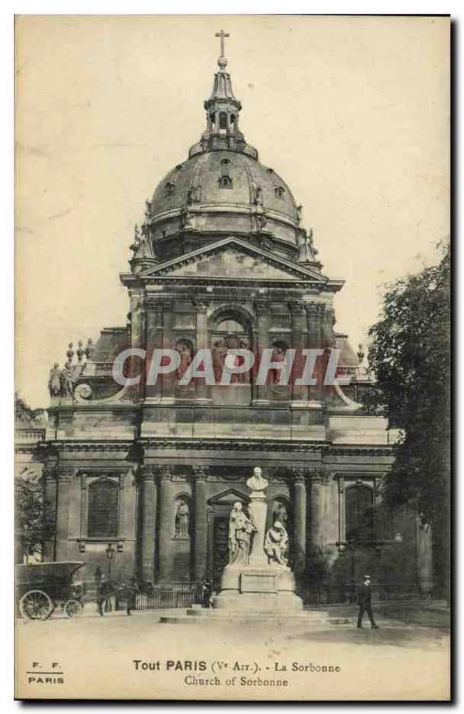 Paris (5. Arrondissement) - La Sorbonne - Kirche der Sorbonne — F. F. Paris - Vorderseite