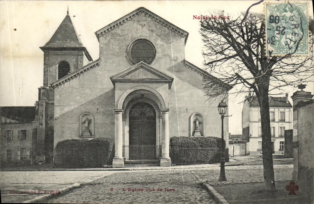 Noisy-le-Sec — A Igreja vista de frente — Coleção F. Fleury, n°6 - Frente