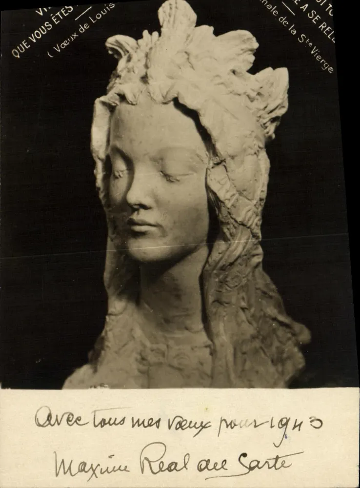 Buste de la Vierge — sculpture en plâtre — éditeur inconnu, n° de série non visible - Recto