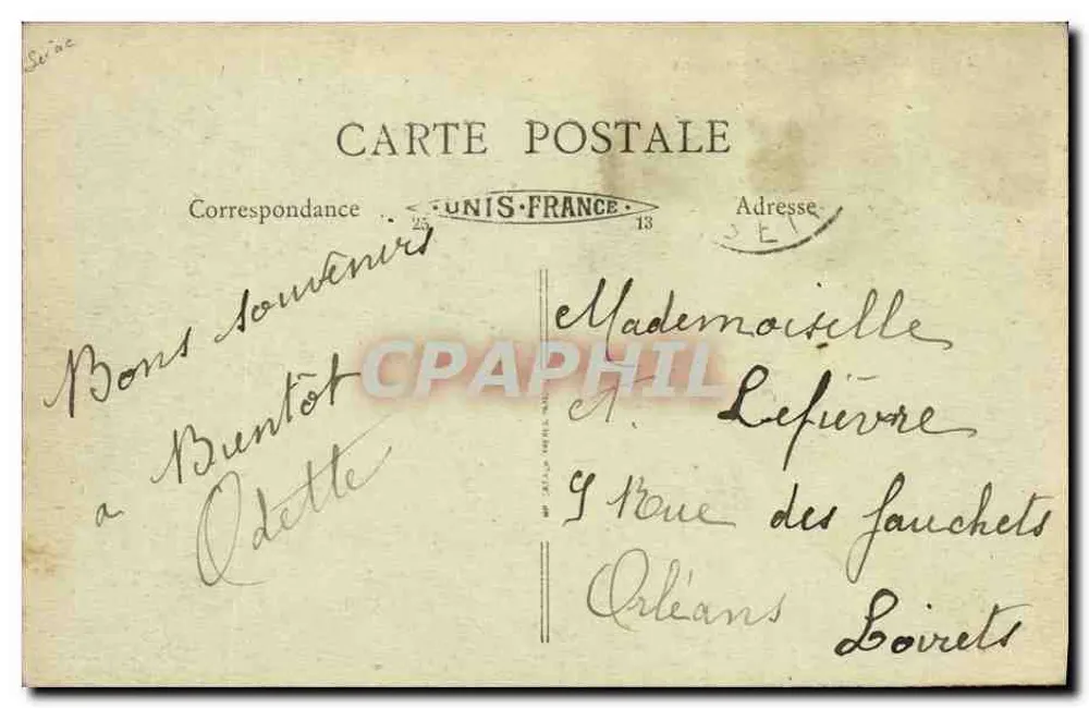Asnières - Tierfriedhof — Grab von Tintinge — Verleger B.F. n°16 - Rückseite