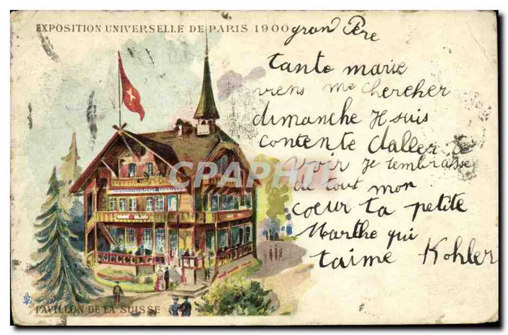 Pavillon de la Suisse — Exposition Universelle de Paris 1900 — éditeur : Pavillon de la Suisse - Vorderseite