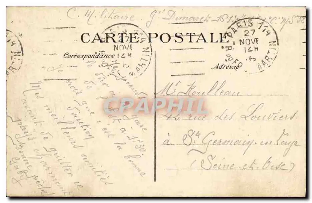 O Pensador — Paris, O Panteão — Editor E.P.D. n°4510 - Verso