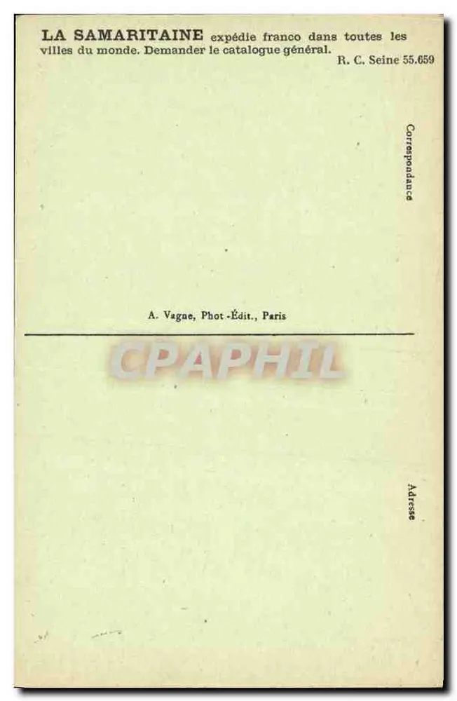 Paris (16. Arrondissement) - Palais du Trocadéro und Pont d'Iéna — Verlag A. Vagne, Nr. 575 - Rückseite