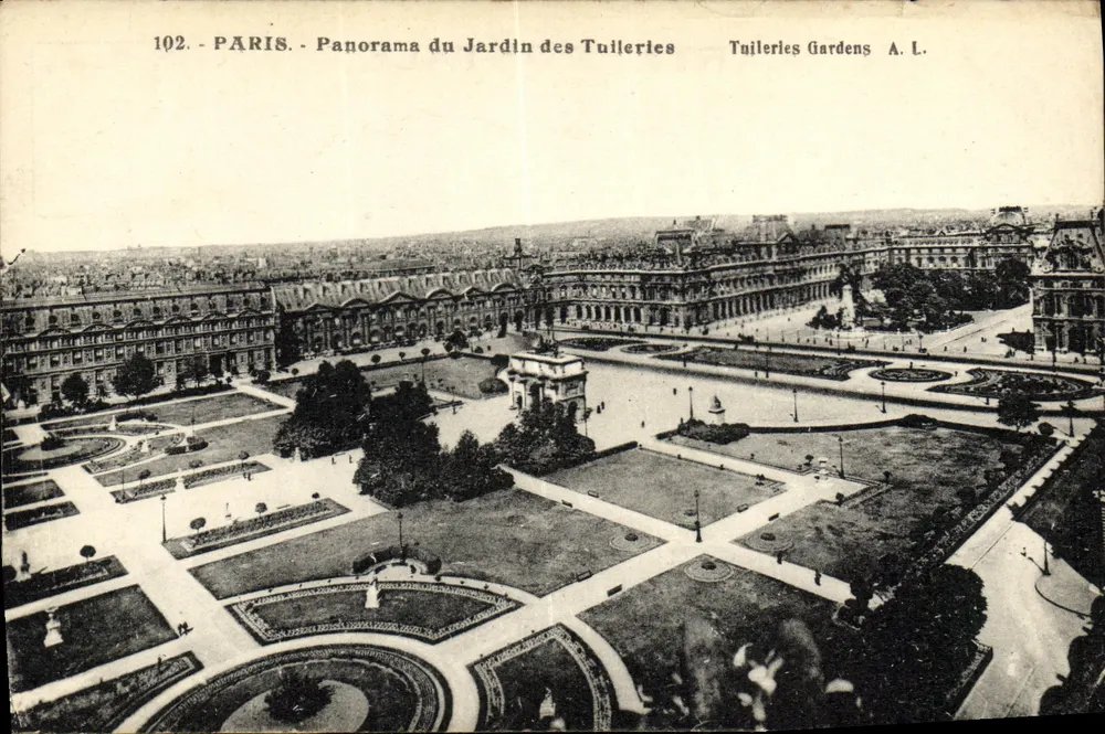 Paris - Panorama do Jardim das Tuileries — A.L. — n°102 - Frente