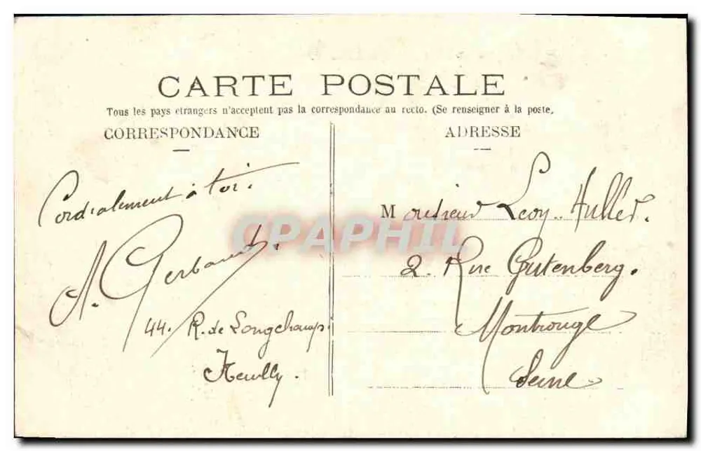 Paris — Allgemeiner Blick auf die Place de l'Étoile. P. Marmuse — n° 306 - Rückseite