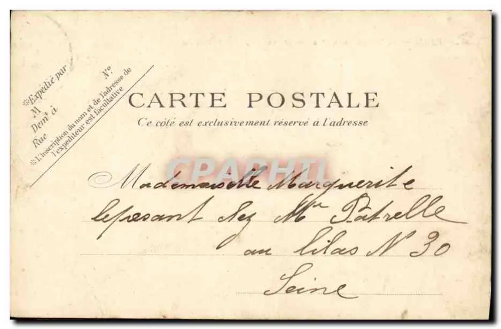 Paris — Ansicht des Rathauses des 19. Arrondissements — P. P. C. Paris - Rückseite