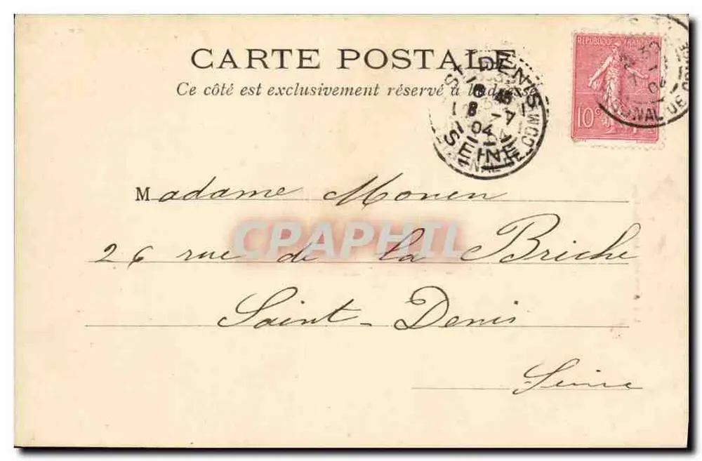 Paris — Perspectiva da Sena — L. J. & Cie, Angoulême, Paris - Verso