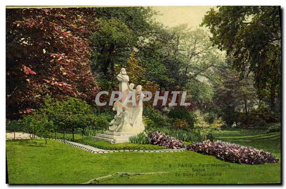 Paris - Parc Monceau - Estátua de Sully Prudhomme - Frente