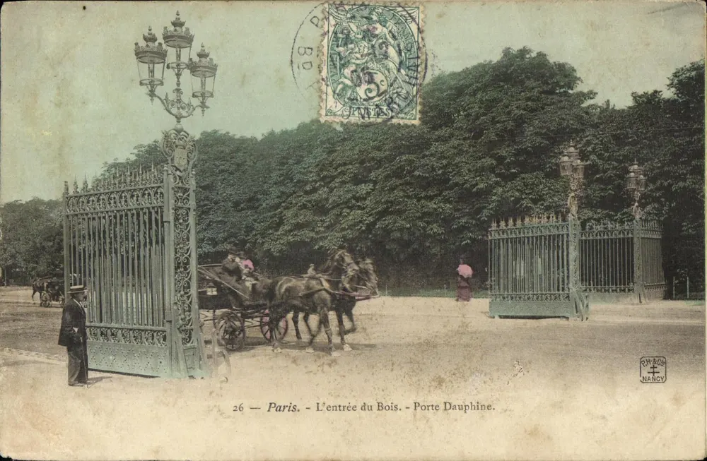 Paris — Eingang zum Bois — Porte Dauphine — Verlag OH-ACO NANCY, Nr. 26 - Vorderseite