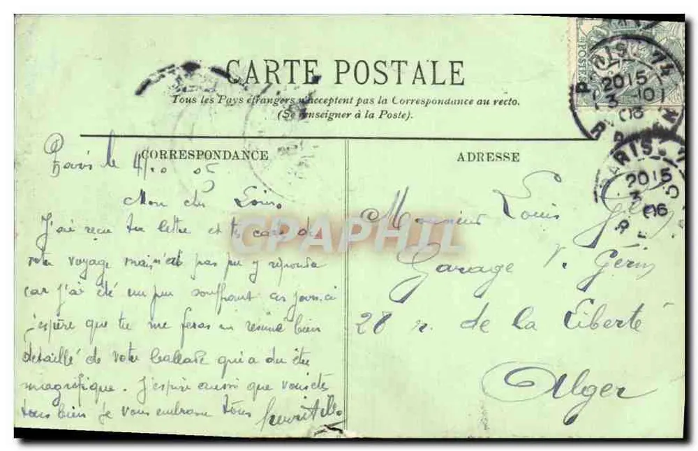 Paris — La Statue de la République (par Dalou) — éditeur Auri Villa, n° 467 - Verso
