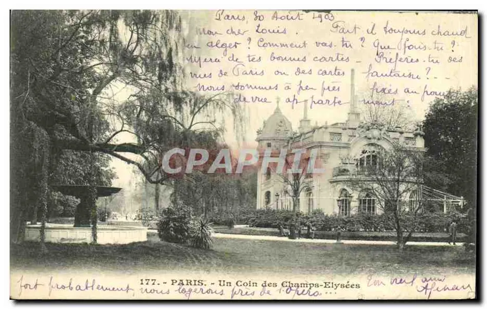 Paris — Un Coin des Champs-Élysées — Éditeur : Paris, n° 177 - Frente