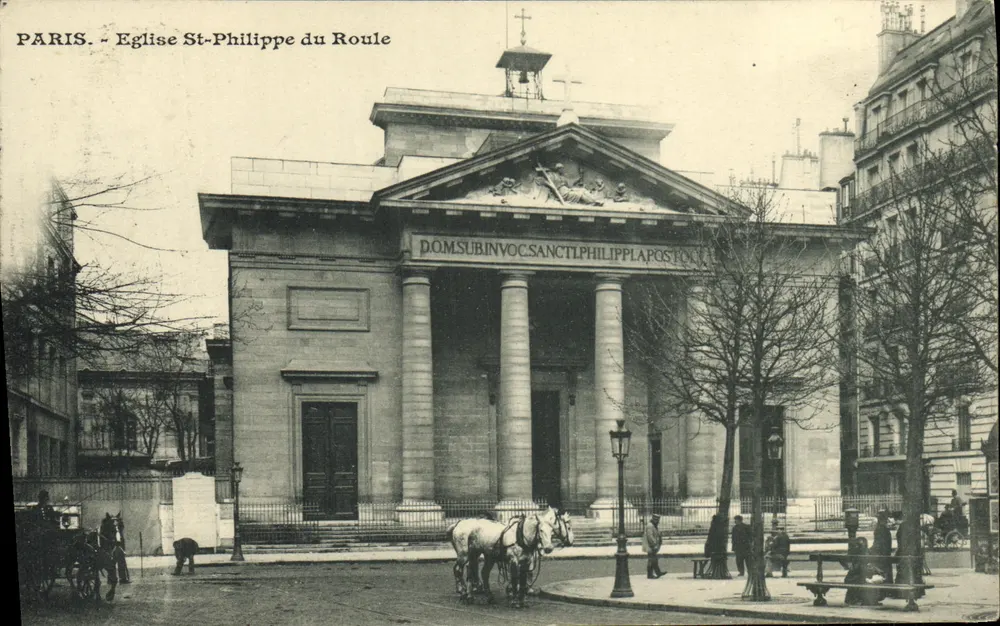 Paris - Igreja de São Felipe do Roule — editor não identificado, número de série não visível - Frente