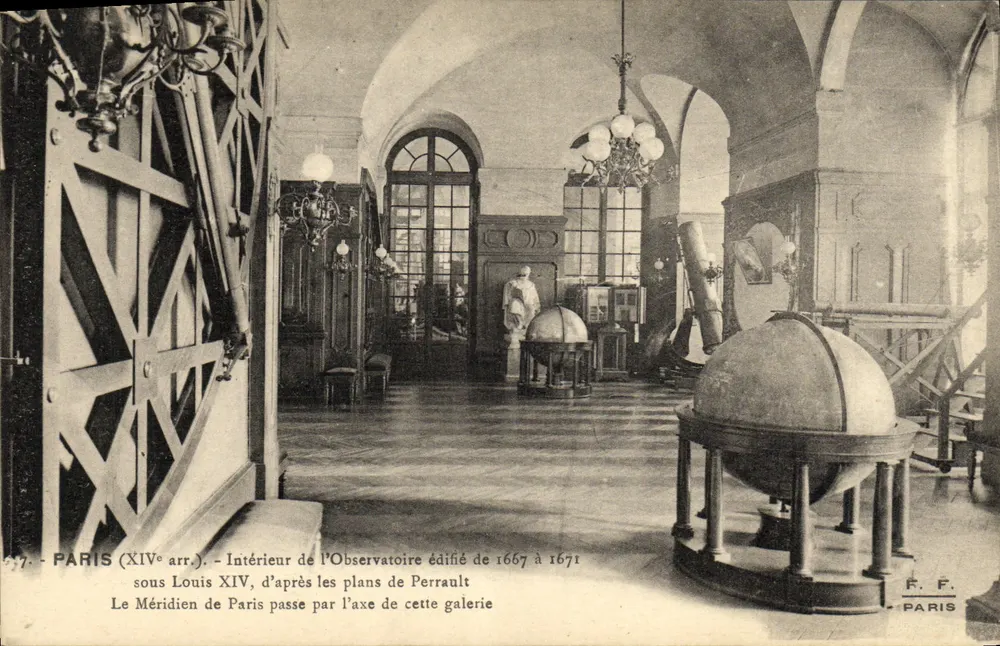 Innenraum des Observatoriums von Paris — errichtet von 1667 bis 1671 unter Ludwig XIV, nach den Plänen Perraults — F. F. PARIS - Vorderseite