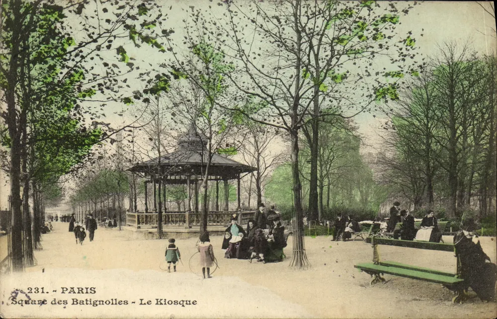 Square des Batignolles - O Kiosque — Paris, n°231 - Frente