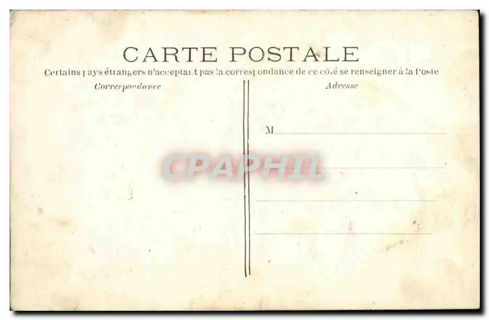 Vista de rua em Paris — Au Rocher, café-restaurante e farmácia — editor não identificado - Verso