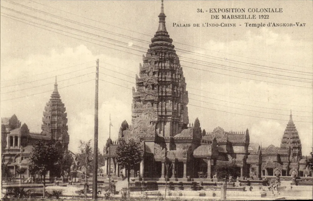 Tempel von Angkor-Vat — Kolonialausstellung Marseille 1922 — Palast von Indochina - Vorderseite