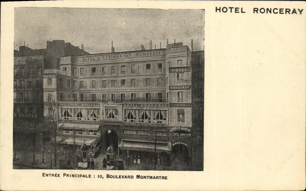 Hotel Ronceray — Boulevard Montmartre — Verlag R. Parole - Vorderseite