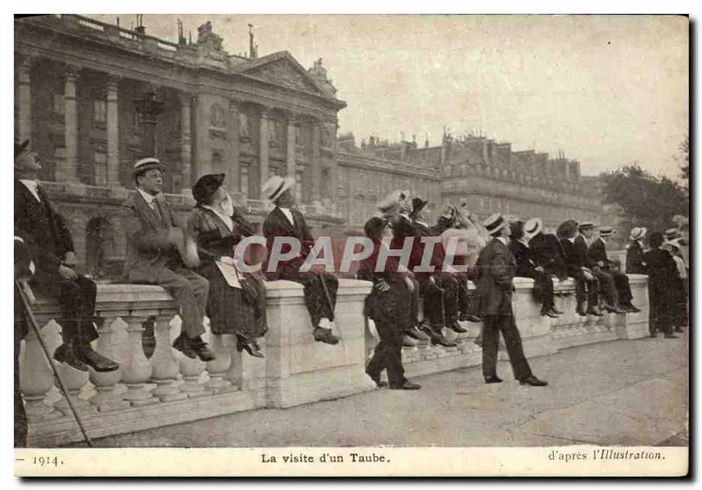 A visita de um Taube — Paris — segundo L'Illustration - Frente