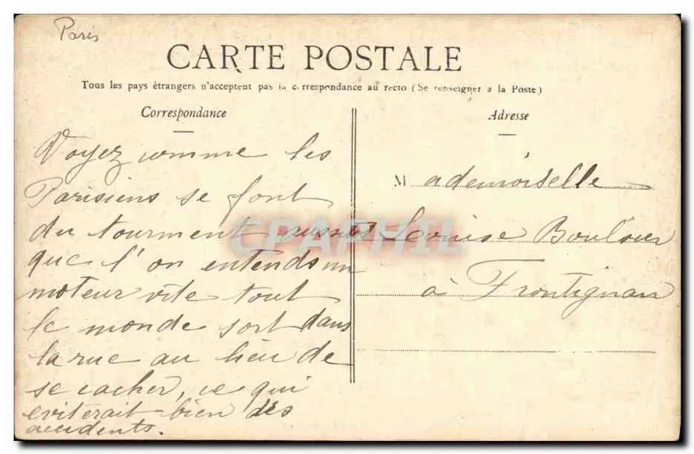 A visita de um Taube — Paris — segundo L'Illustration - Verso