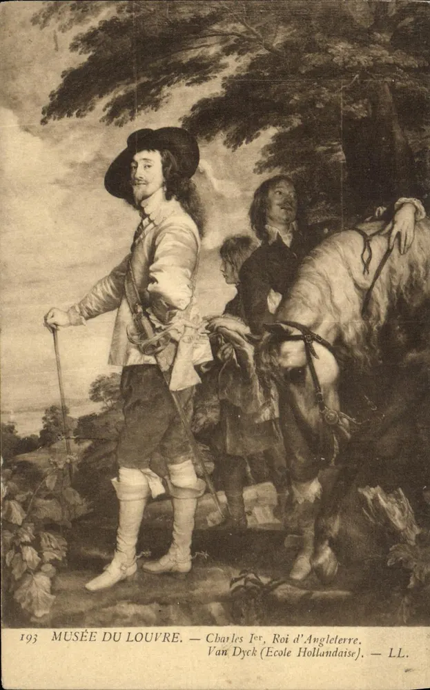 Museu do Louvre — Carlos I, Rei da Inglaterra — Van Dyck (Escola Holandesa) — LL. — N° 193 - Frente