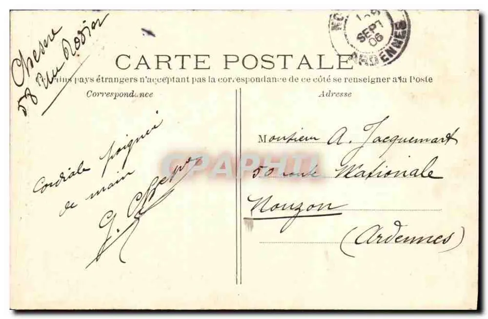 PARIS - Praça de São Pedro - Ponte Rustique — J.H. n°205 - Verso