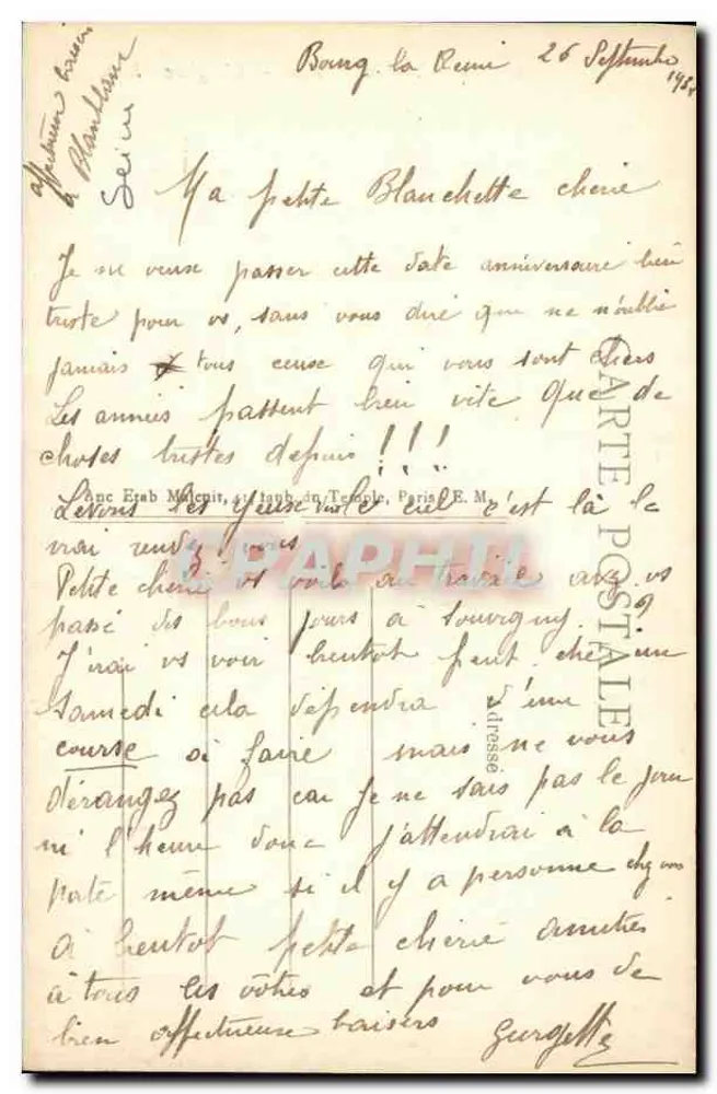 Bourg-la-Reine — A Igreja — E.M. n°8252 - Verso