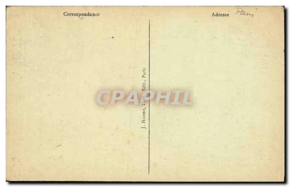 S.E. o Cardeal Dubois, Arcebispo de Paris — J.H. Déposé - Verso