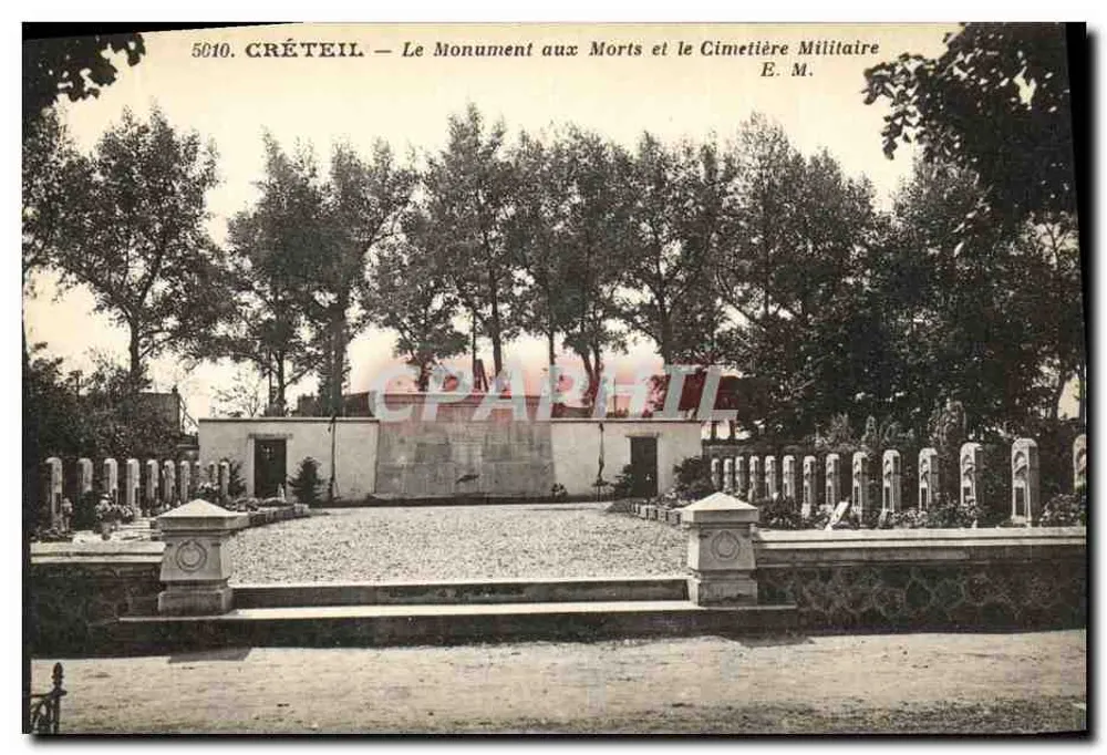 Créteil — Le Monument aux Morts et le Cimetière Militaire — E.M. — n° 5010 - Vorderseite