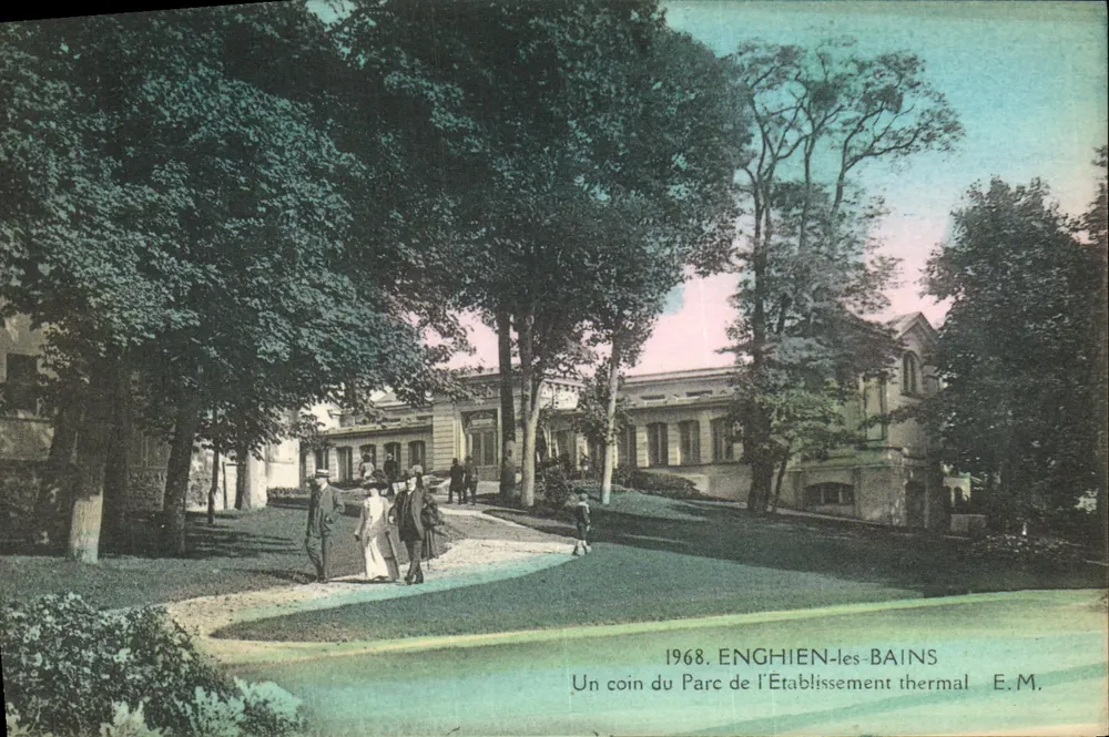Enghien-les-Bains — Ein Stück des Parks des Thermalbetriebs — E.M. - Vorderseite