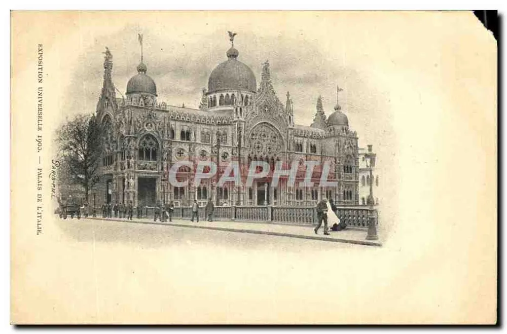 Palast Italiens — Weltausstellung 1900 — Paris - Vorderseite