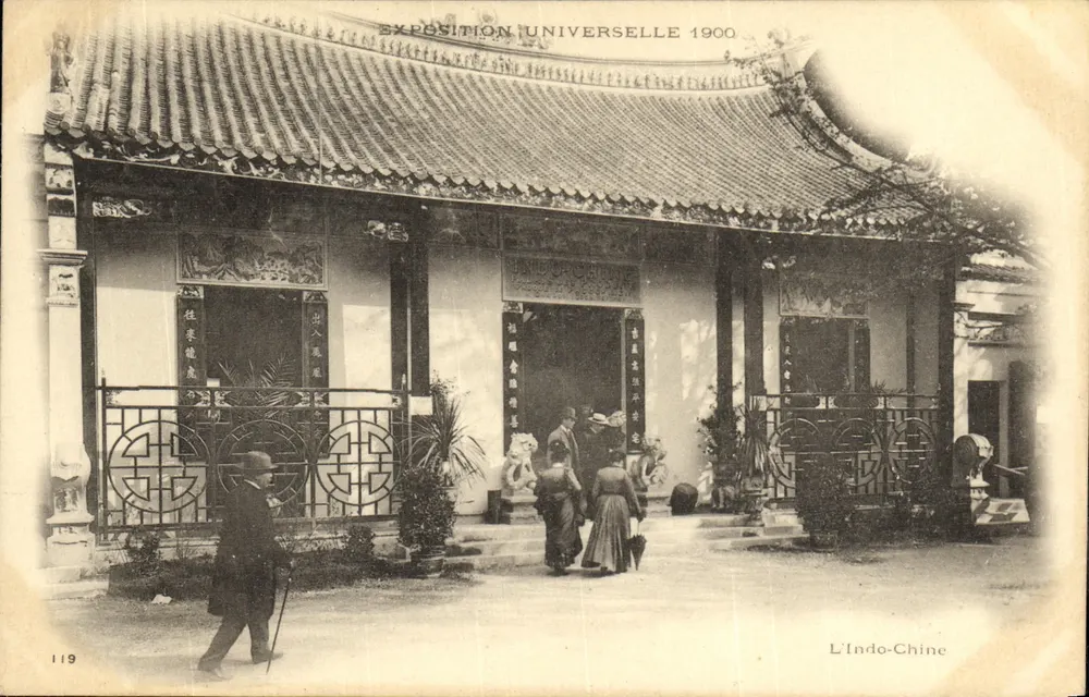Weltausstellung 1900 — Pavillon der Indochina — Indochina - Vorderseite
