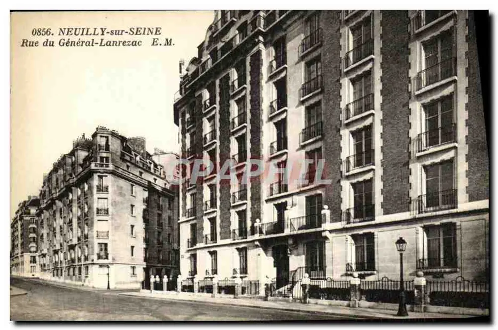 Neuilly-sur-Seine — Rue do Geral-Lanrezac — E.M. (editor) - Frente