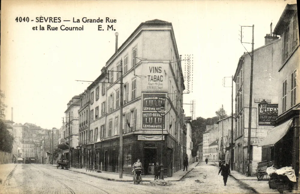 SÈVRES — Die Hauptstraße und die Straße Cournol — E. M. - Vorderseite