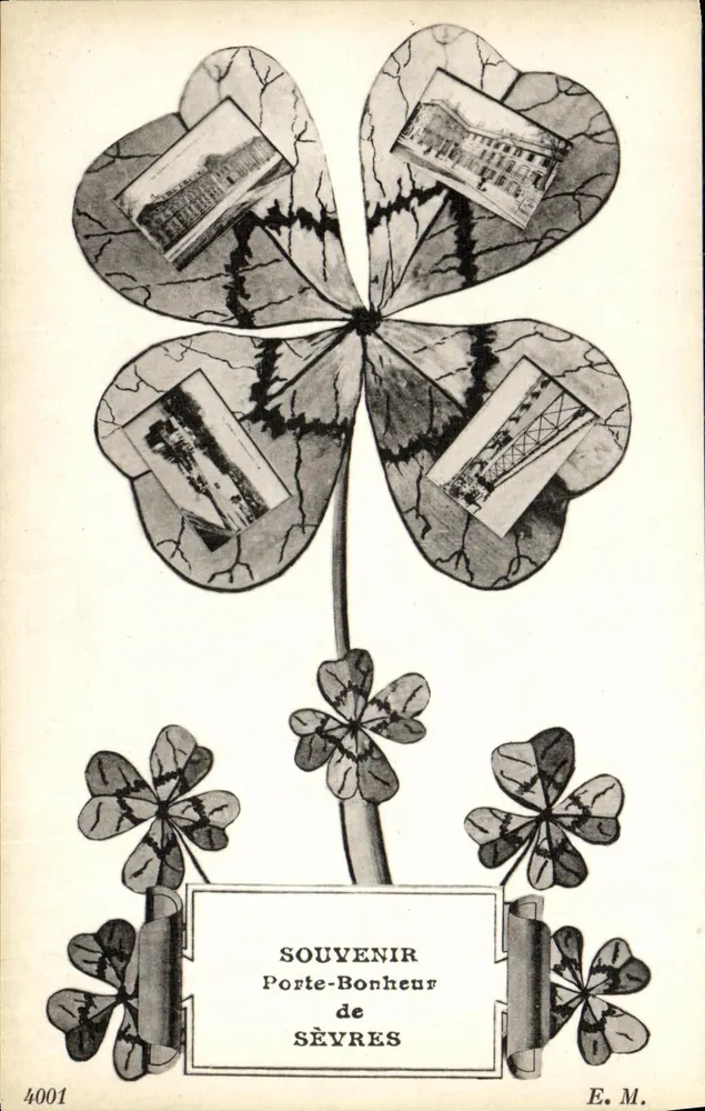 Glückssymbol von Sèvres — Verlag E. M., Nr. 4001 - Vorderseite