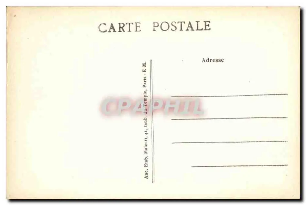 Paris — Avenida da Porte-Brunet — E.M. - Verso