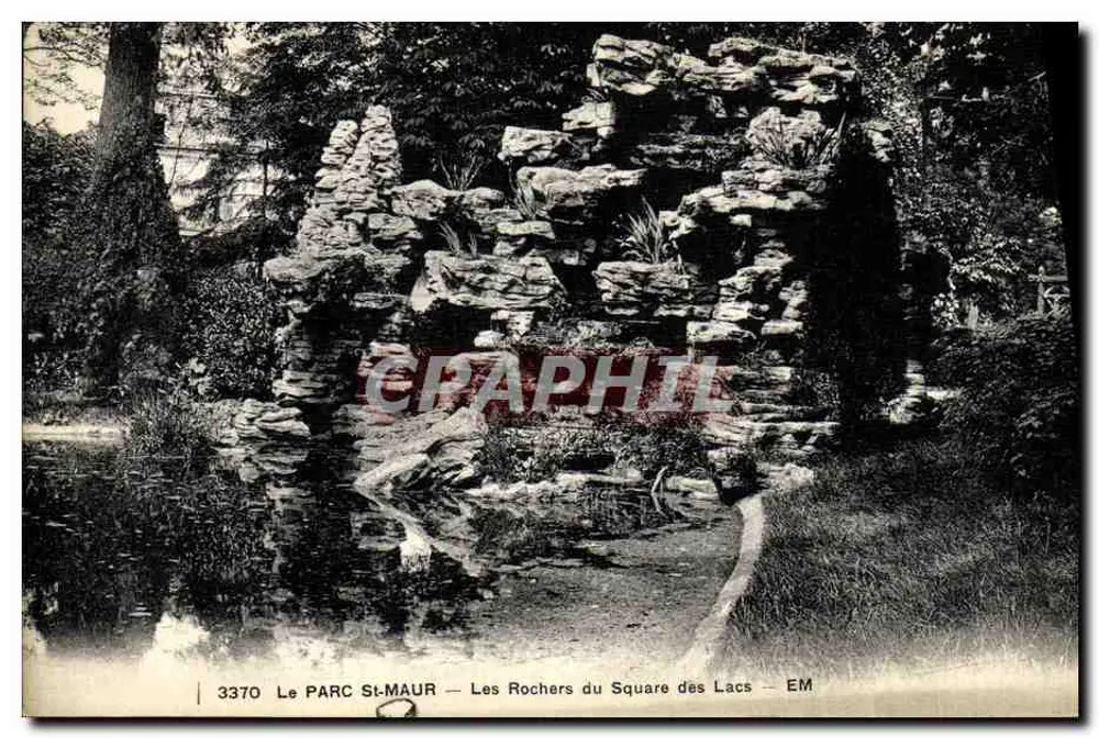 Der PARC ST-MAUR — Die Felsen des Square des Lacs — Verlag EM, Nr. 3370 - Vorderseite
