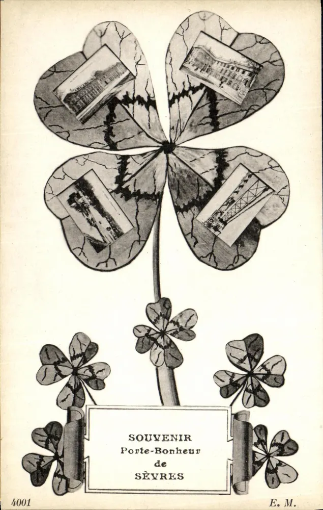 Souvenir Porte-Bonheur de Sèvres — Verleger E. M., Nr. 4001 - Vorderseite
