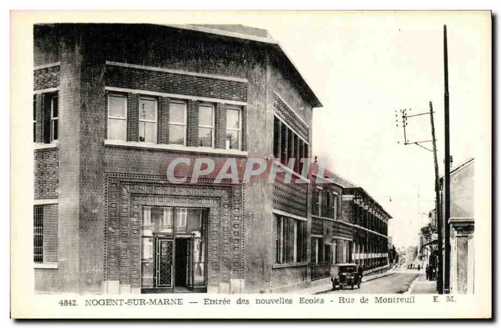 Nogent-sur-Marne — Eingang zu den neuen Schulen — Rue de Montreuil — E.M. - Vorderseite