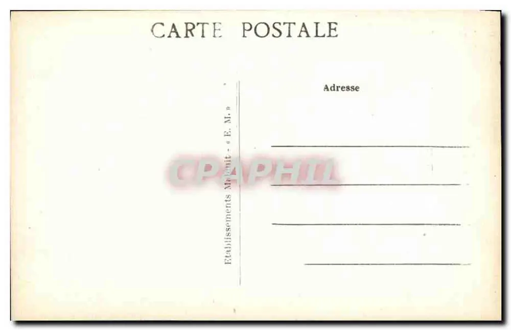 Souvenir Porte-Bonheur de Sèvres — Verlag E.M., Nr. 4001 - Rückseite