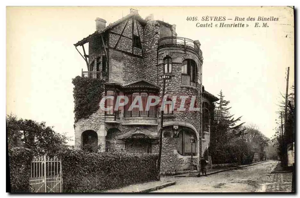 Sèvres — Rue des Binelles — Schloss « Henriette » — E.M. n°4016 - Vorderseite