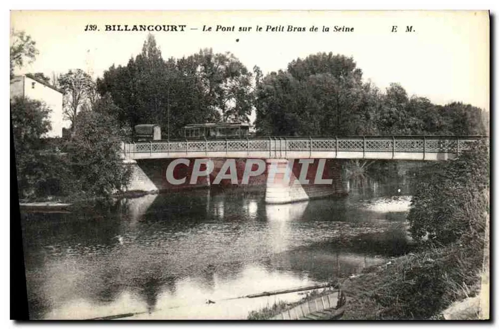 Billancourt — Ansicht des Brücke über den Petit Bras der Seine — E M. n° 139 - Vorderseite