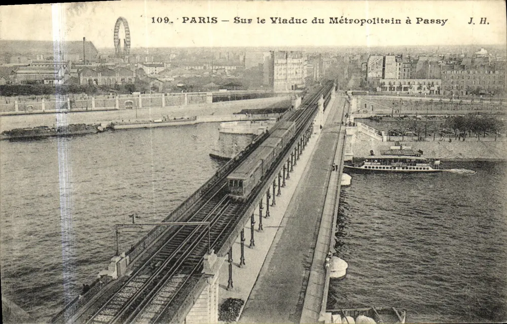 Paris — Auf dem Viaduc du Métropolitain in Passy — J. H. — n°109 - Vorderseite