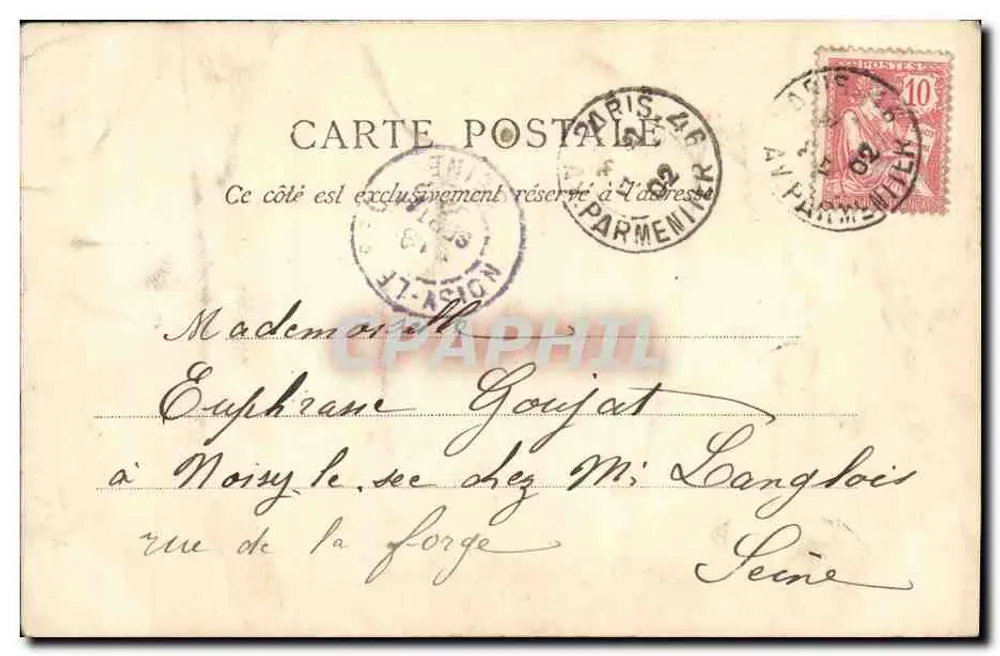Paris — Igreja de São Eustáquio — editor desconhecido, n° 20 - Verso