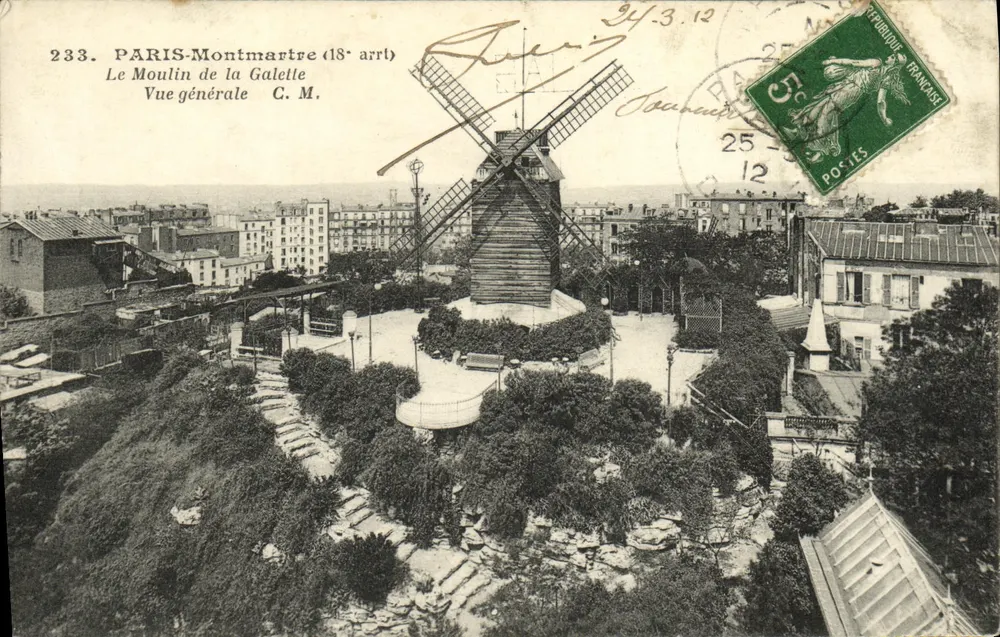 Paris-Montmartre (18. Arrondissement) — Das Moulin de la Galette — Allgemeiner Blick — G. M. - Vorderseite