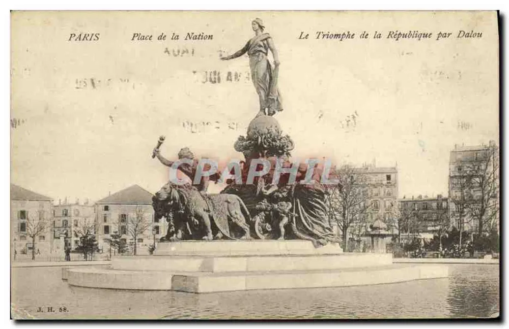 Paris - Place de la Nation — Der Sieg der Republik von Dalou — J.H. 58 - Vorderseite