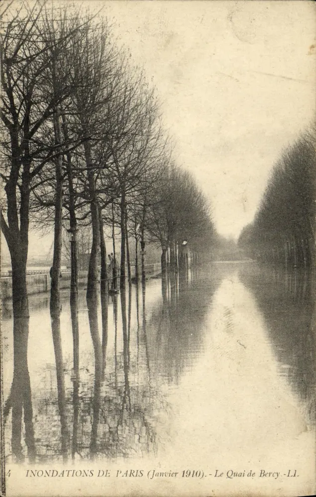 Allagamenti di Parigi (Gennaio 1910) — Il Quai de Bercy — LL - Recto