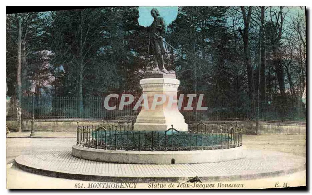 Montmorency — Estátua de Jean-Jacques Rousseau — E.M. - Frente