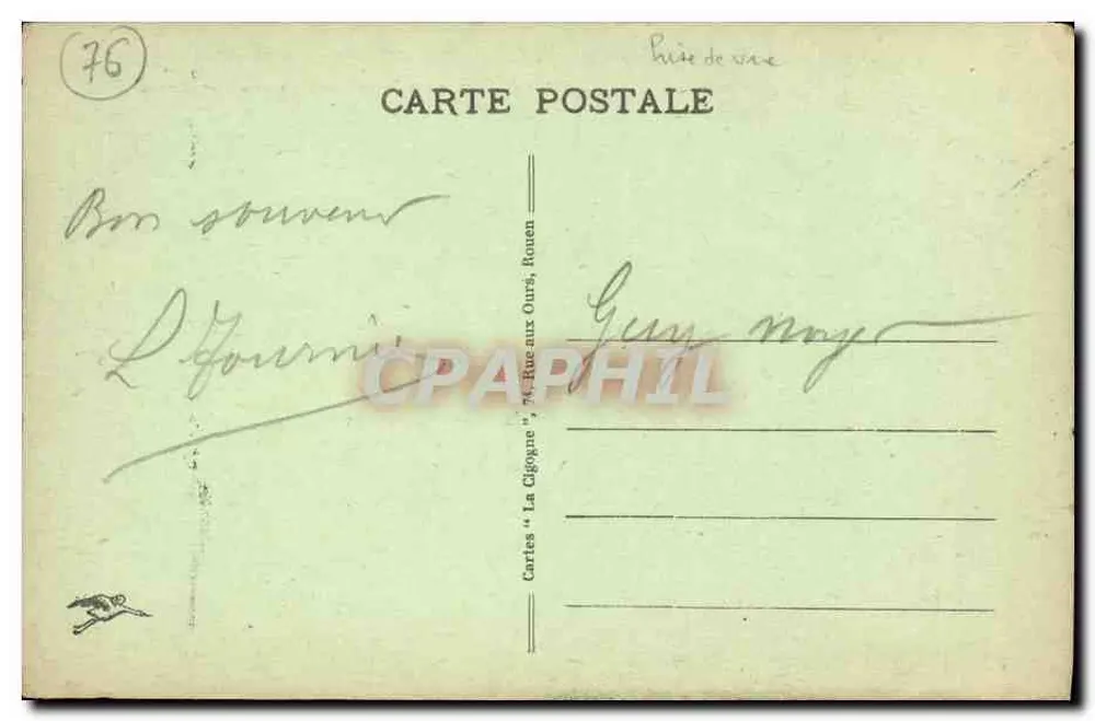 Rouen - Die Quais - Ansicht vom Transbordeur — Ansichtskarte Nr. 301 - Rückseite