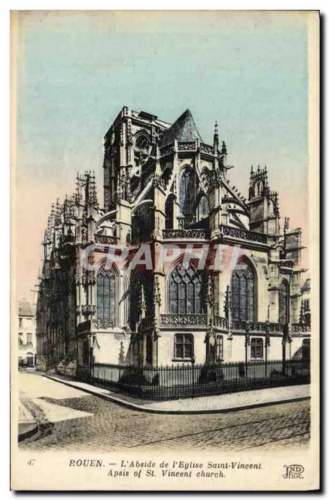 Rouen — L'Apside della Chiesa di San Vincenzo — ND Phot. - Recto