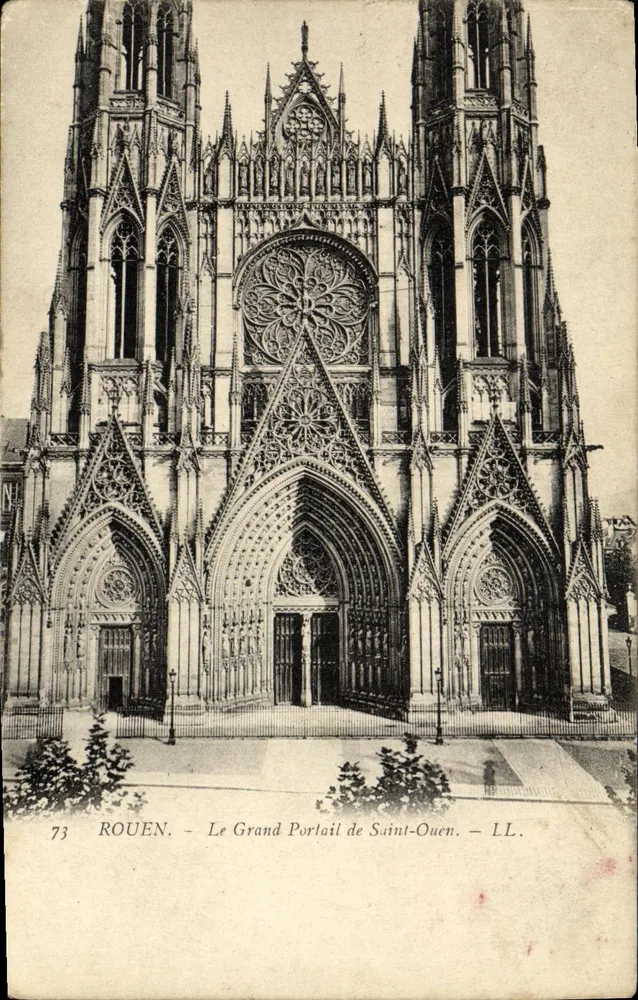 Rouen — Der Große Portal von Saint-Ouen — LL. n°73 - Vorderseite